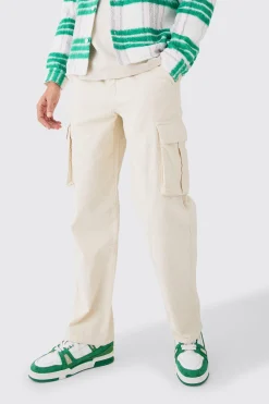 boohooMAN Relaxed Cargo Cord Trouser In | UK| Trousers|Cargos