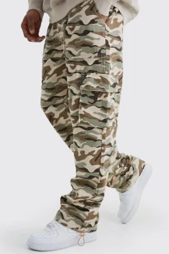 boohooMAN Relaxed Cargo Pocket Camo Trouser | UK| Trousers|Cargos