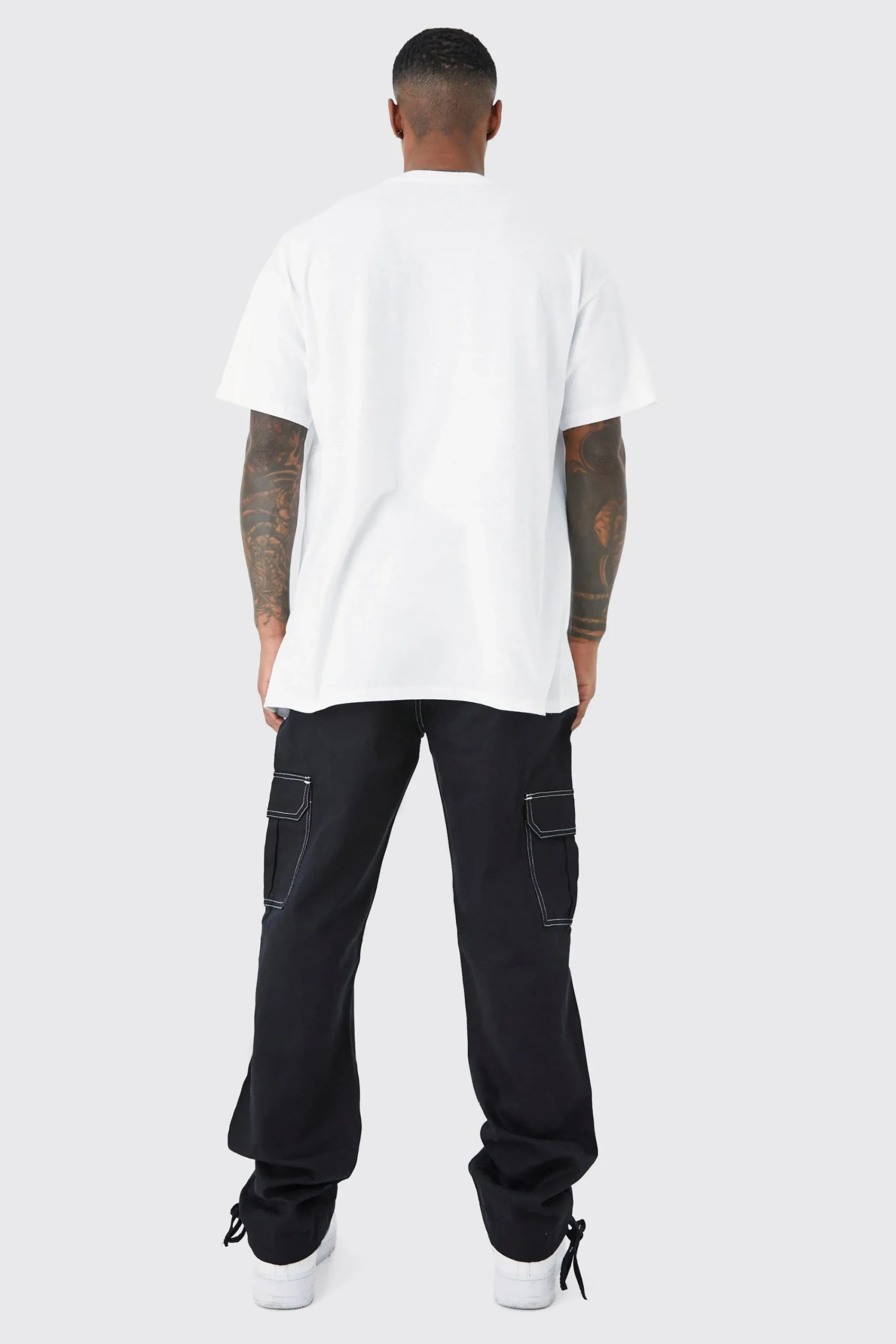 boohooMAN Relaxed Cargo Worldwide Print Trouser | UK| Trousers|Cargos