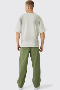 boohooMAN Relaxed Chinos With Drawcords In | UK| Trousers