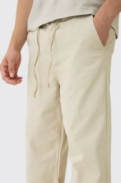 boohooMAN Relaxed Chinos With Drawcords In | UK| Trousers