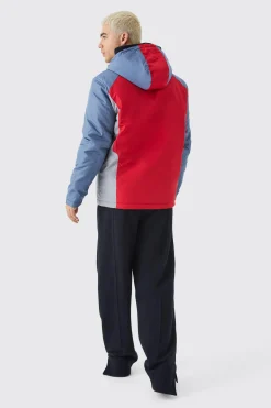 boohooMAN Relaxed Colour Block Padded Riptstop Jacket | UK| Coats & Jackets