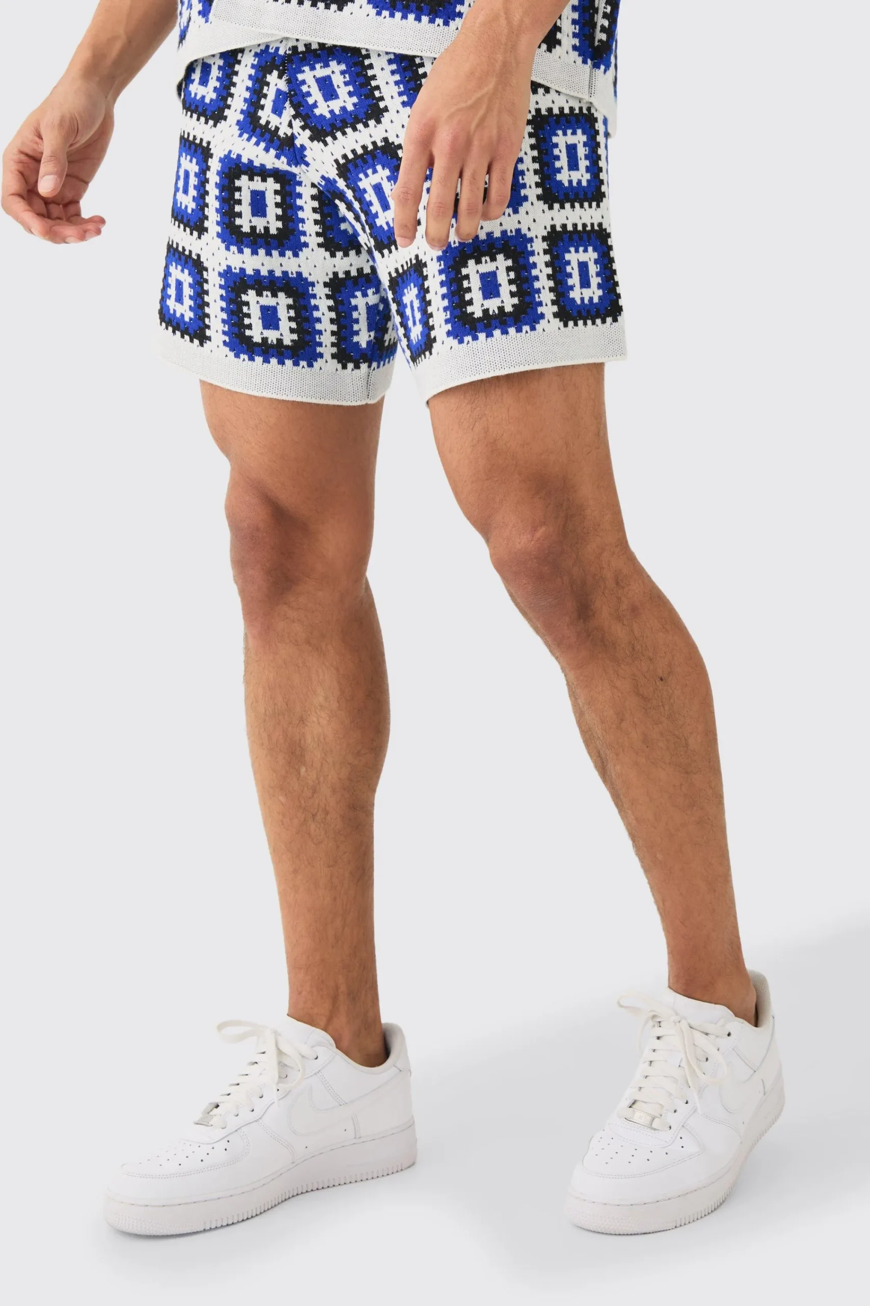 boohooMAN Relaxed Crochet Knit Short In | UK| Shorts|Tracksuits