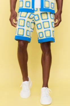 boohooMAN Relaxed Crochet Knit Short | UK| Shorts|Tracksuits