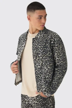 boohooMAN Relaxed Cropped Denim Jacket | UK| Sets & Co-Ords|Coats & Jackets