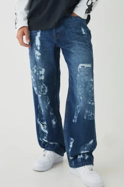 boohooMAN Relaxed Distressed Nibbled Jeans | UK| Trousers|Jeans