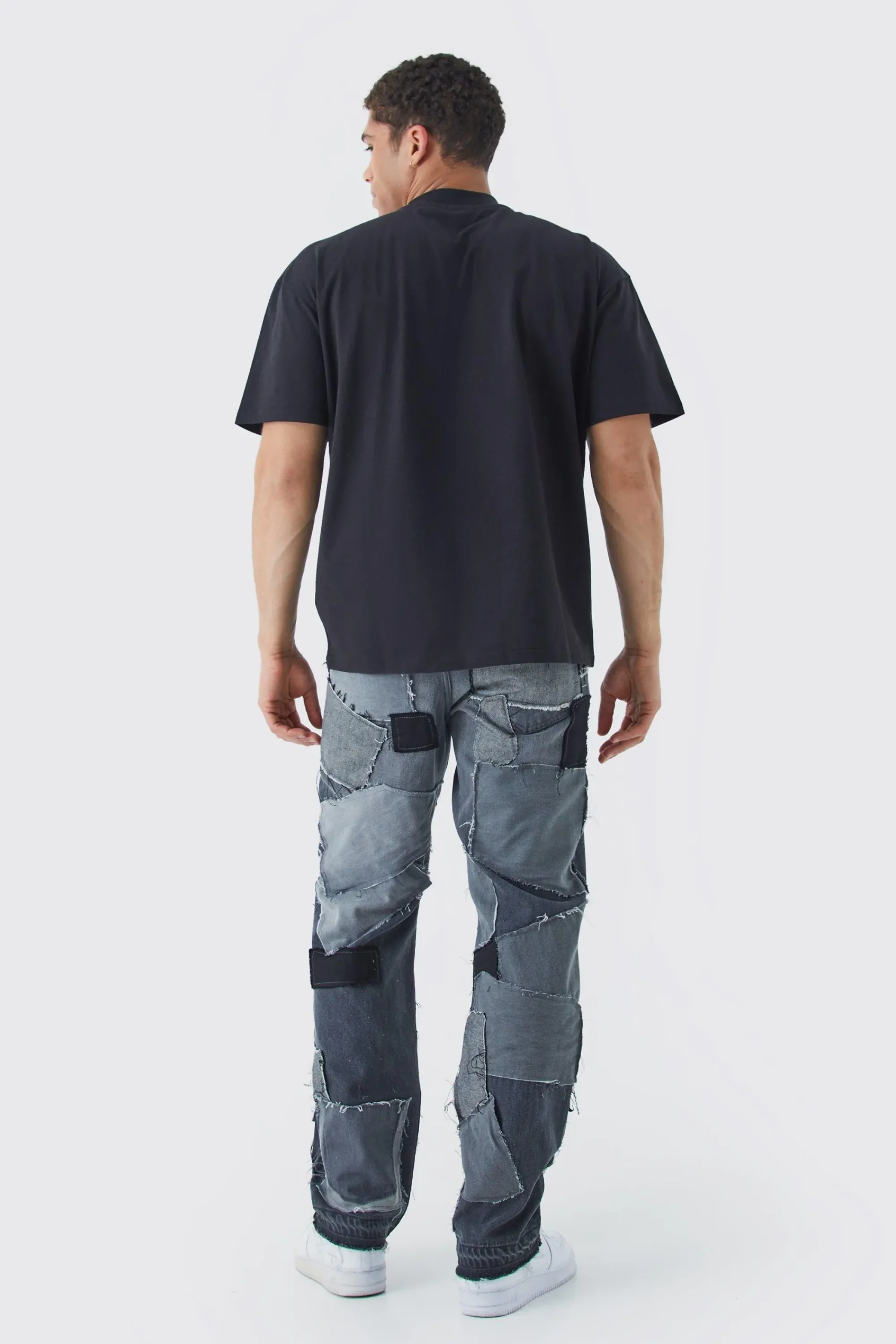 boohooMAN Relaxed Distressed Patchwork Jean | UK| Trousers|Jeans