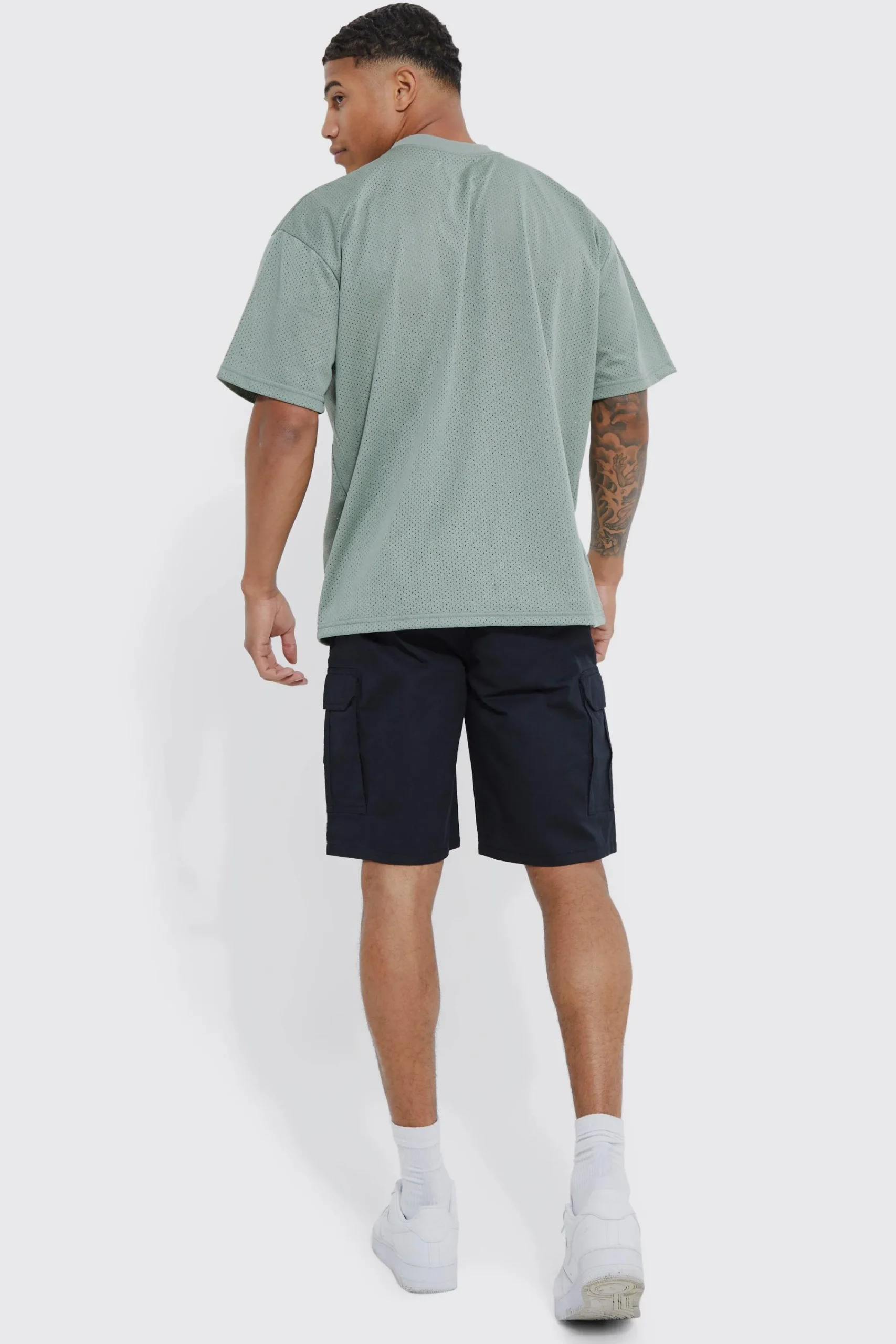 boohooMAN Relaxed Elasticated Waist Ripstop Cargo Short | UK| Shorts