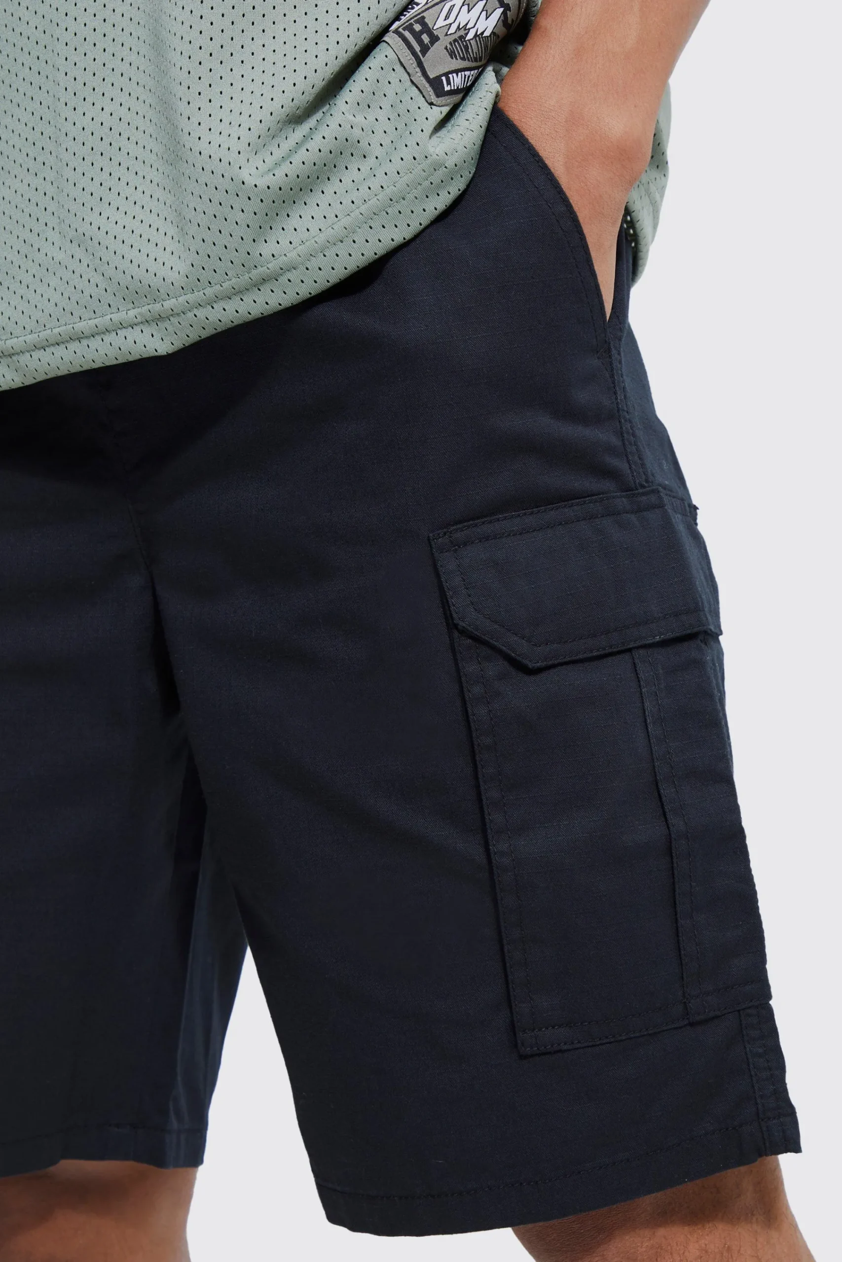 boohooMAN Relaxed Elasticated Waist Ripstop Cargo Short | UK| Shorts
