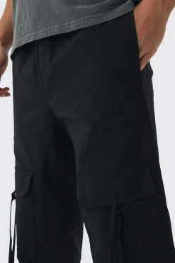boohooMAN Relaxed Elasticated Waist Cargo Trouser | UK| Trousers|Cargos