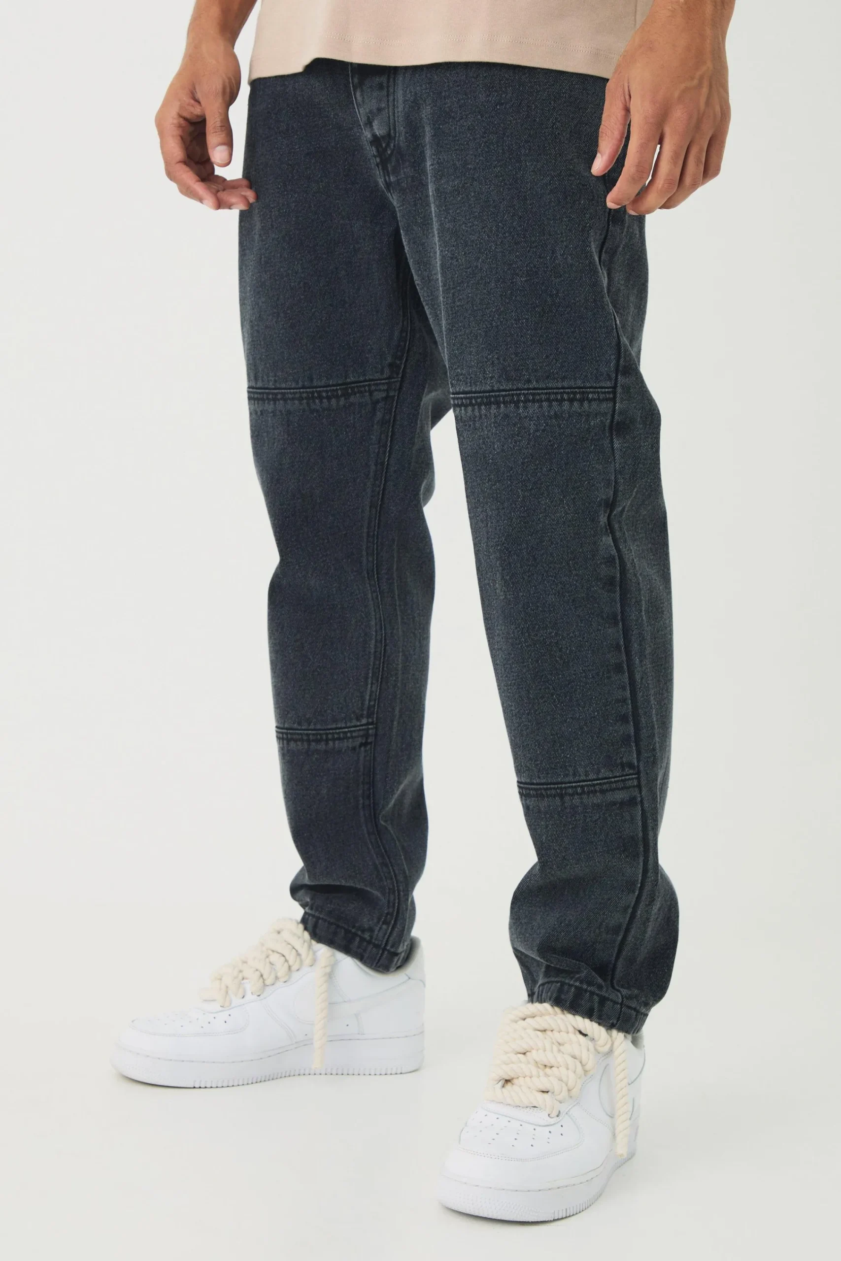 boohooMAN Relaxed Fit Acid Wash Carpenter Jeans | UK| Trousers|Jeans
