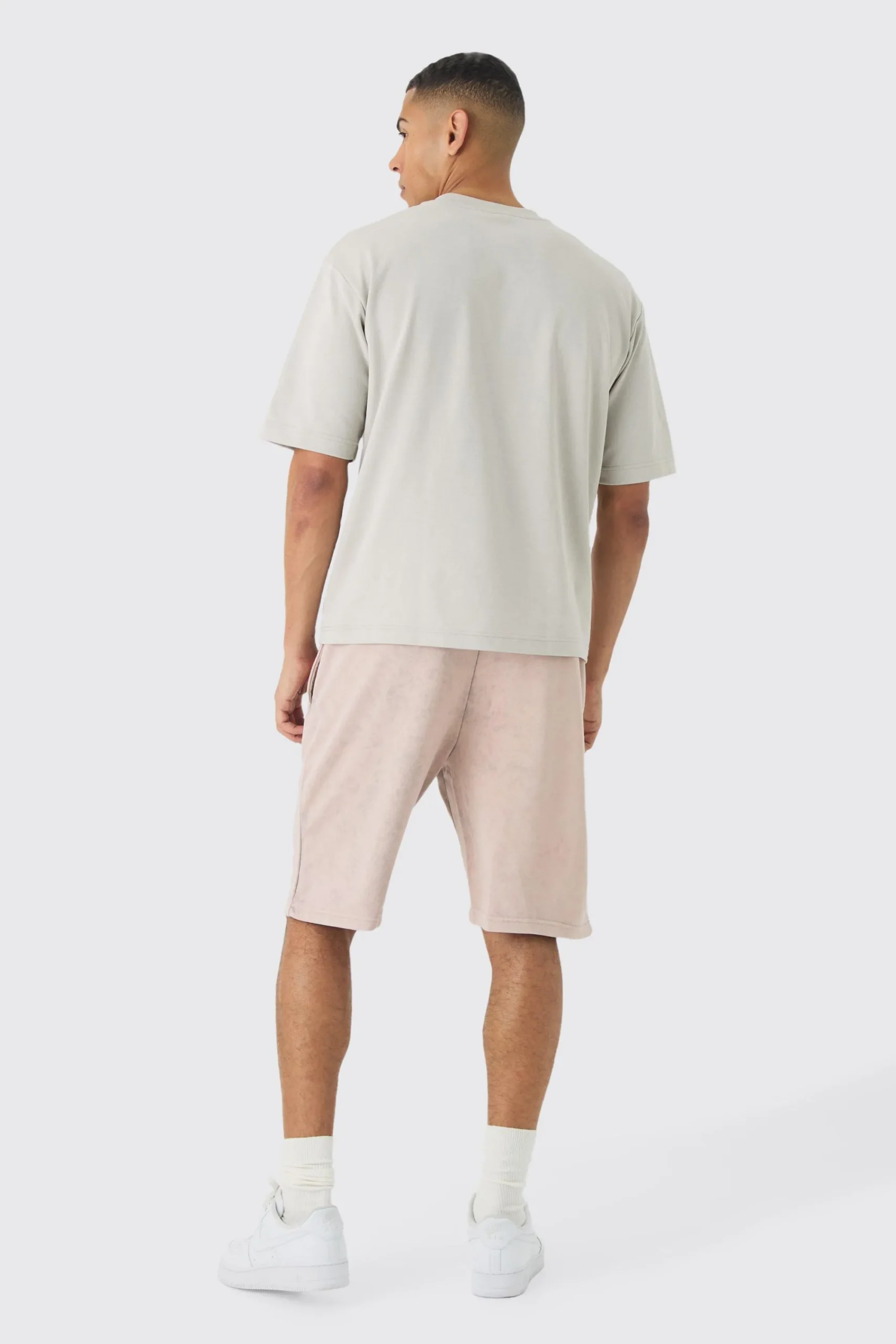 boohooMAN Relaxed Fit Acid Washed Long Length Shorts | UK| Shorts