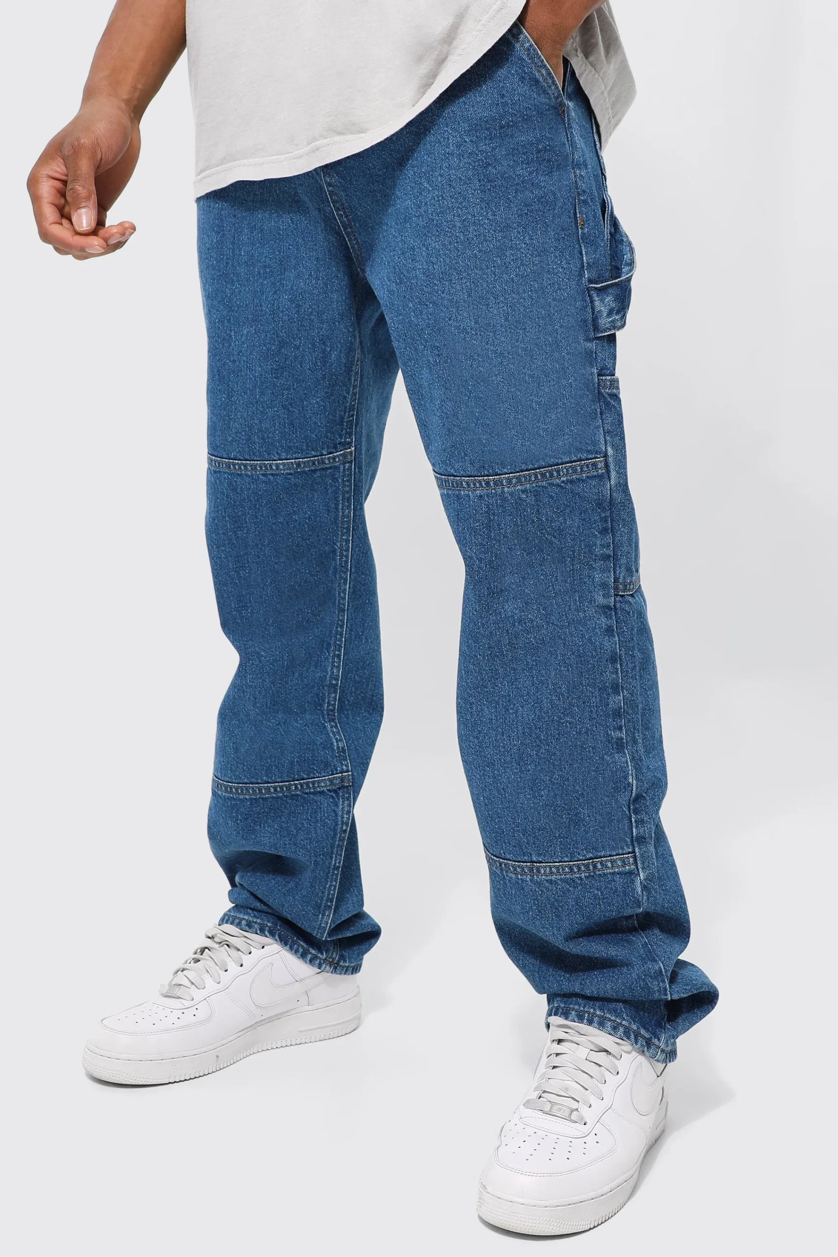 boohooMAN Relaxed Fit Carpenter Jeans With Drop Crotch | UK| Trousers|Jeans