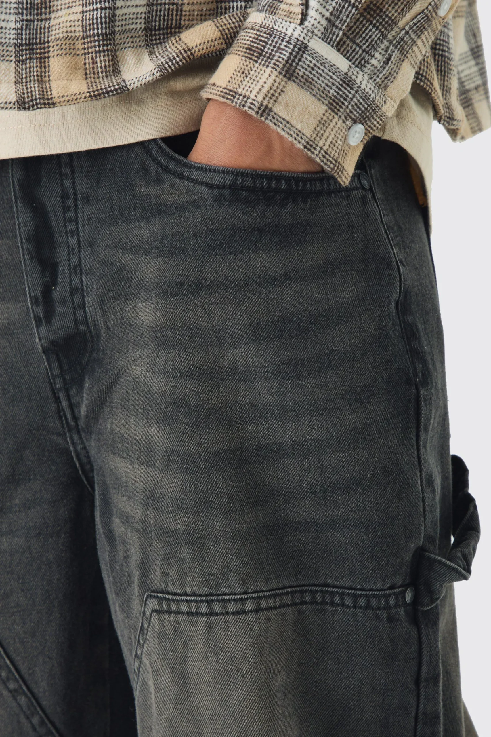 boohooMAN Relaxed Fit Carpenter Jeans With Split Hem | UK| Jeans