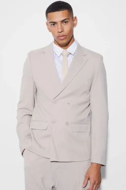 boohooMAN Relaxed Fit Double Breasted Pinstripe Suit | UK| Suits & Tailoring