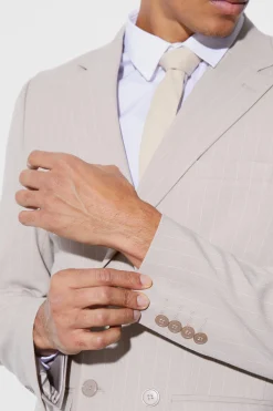 boohooMAN Relaxed Fit Double Breasted Pinstripe Suit | UK| Suits & Tailoring