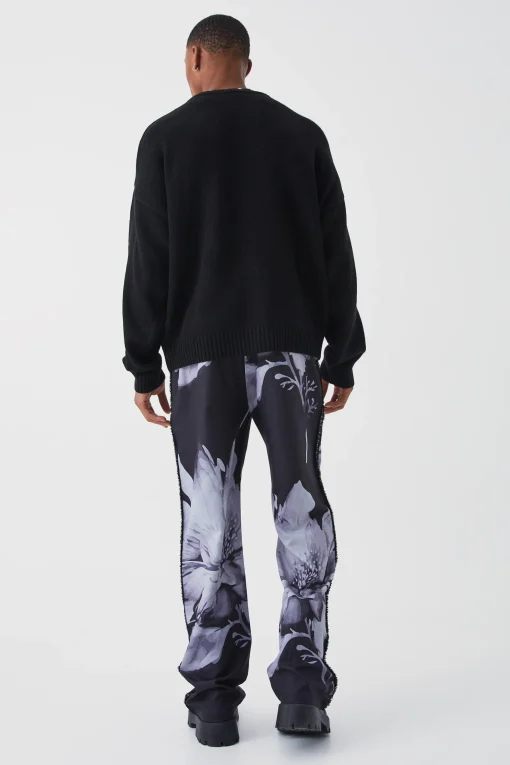 boohooMAN Relaxed Fit Elastic Waist Side Tape Trouser | UK| Suits & Tailoring