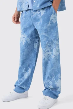 boohooMAN Relaxed Fit Elastic Waist Fabric Interest Jeans | UK| Jeans