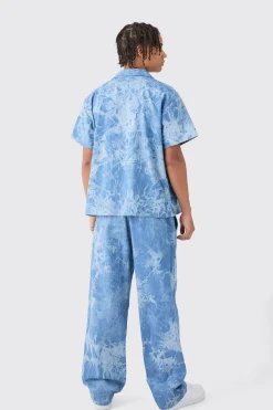 boohooMAN Relaxed Fit Elastic Waist Fabric Interest Jeans | UK| Jeans