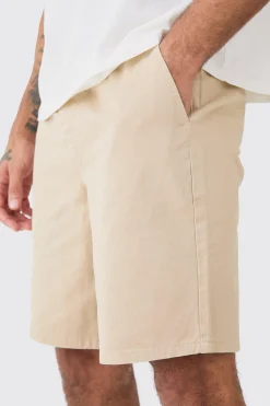 boohooMAN Relaxed Fit Elasticated Waist Chino Shorts In | UK| Shorts