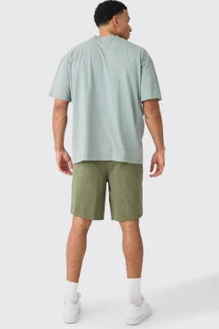 boohooMAN Relaxed Fit Elasticated Waist Chino Shorts In | UK| Shorts