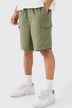 boohooMAN Relaxed Fit Elasticated Waist Cargo Shorts | UK| Shorts