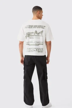 boohooMAN Relaxed Fit Fixed Waist Woven Tab Cargo Trousers | UK| Trousers|Cargos