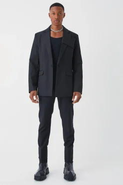 boohooMAN Relaxed Fit Front Panel Blazer | UK| Suits & Tailoring