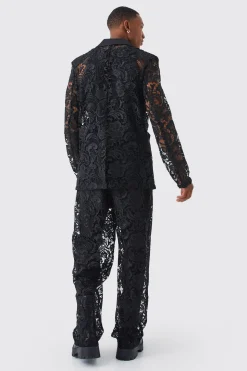 boohooMAN Relaxed Fit Lace Suit | UK| Suits & Tailoring
