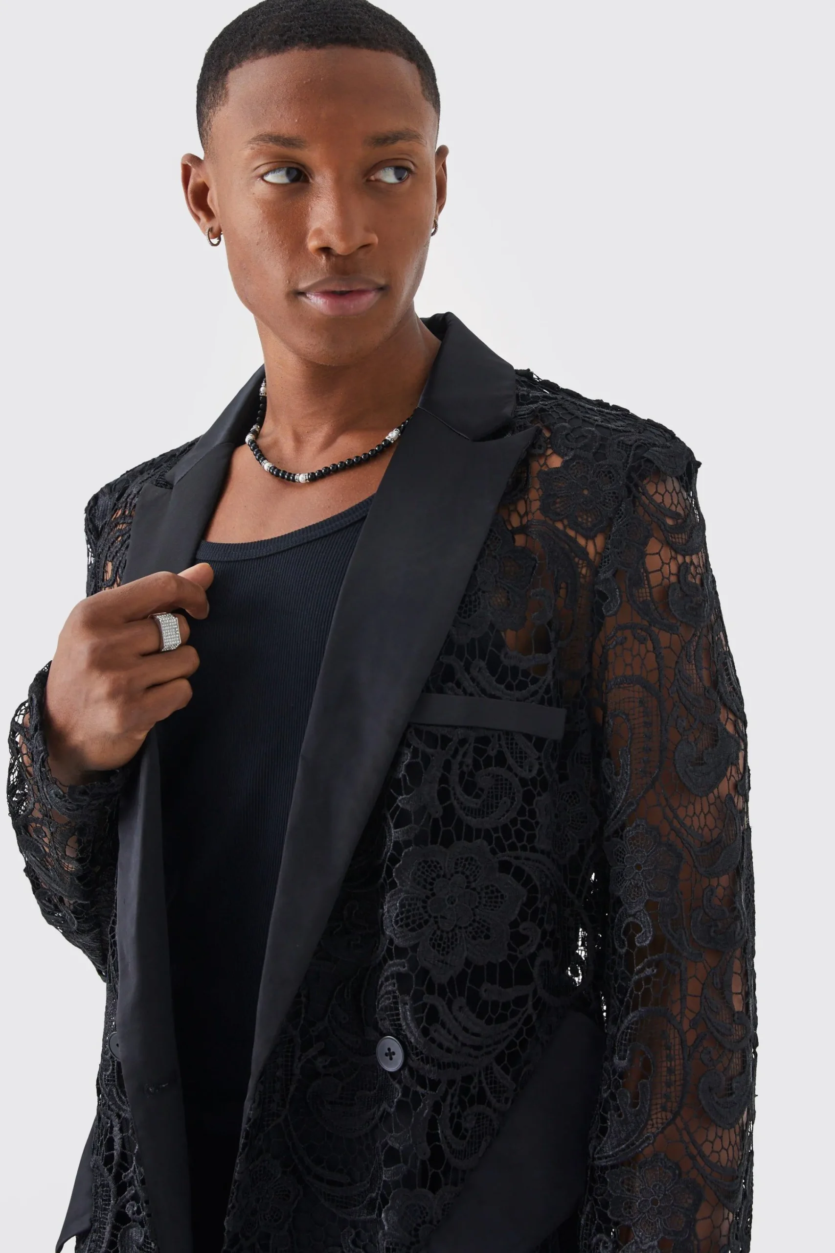 boohooMAN Relaxed Fit Lace Suit | UK| Suits & Tailoring