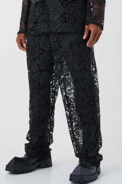 boohooMAN Relaxed Fit Lace Suit Trouser | UK| Suits & Tailoring