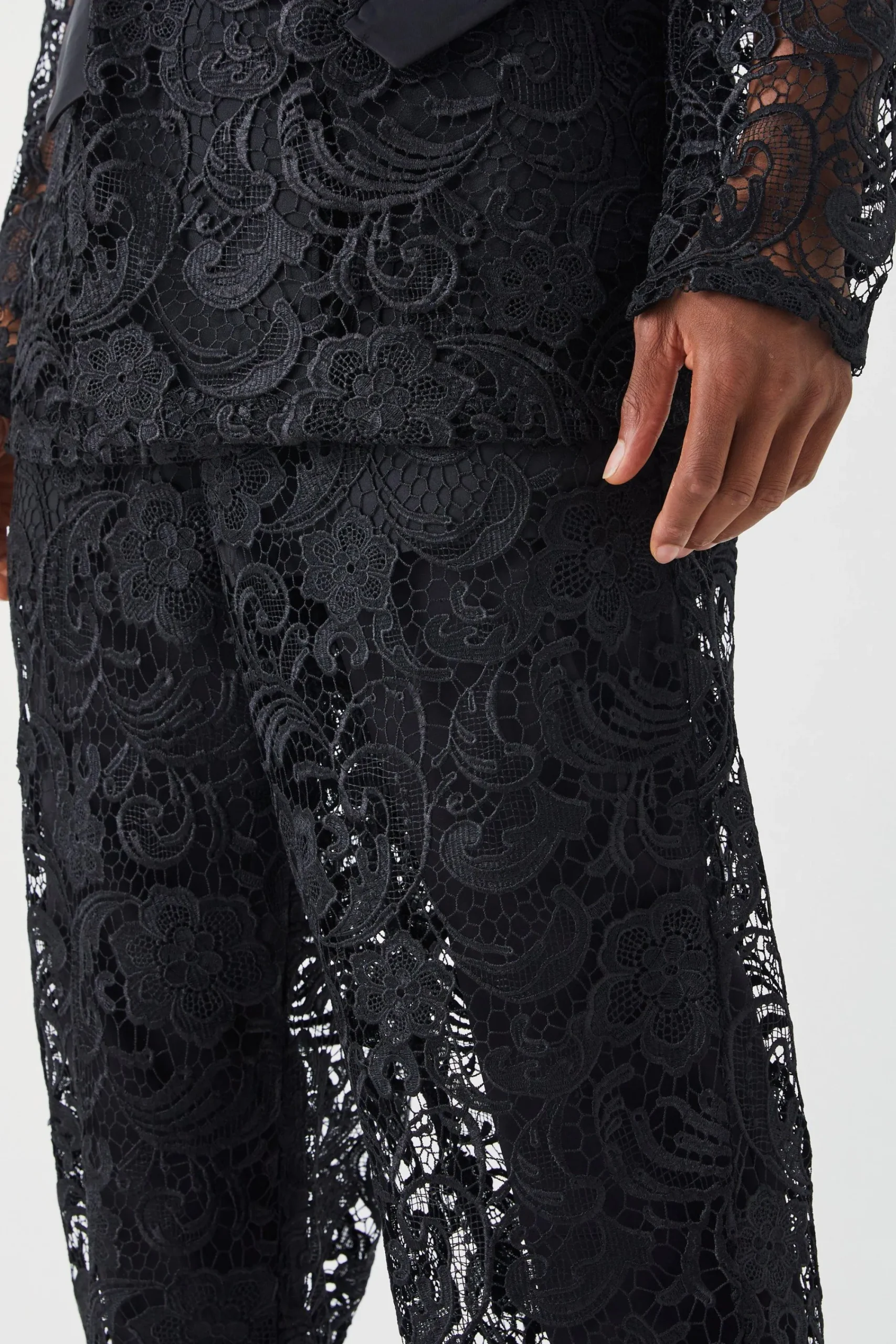 boohooMAN Relaxed Fit Lace Suit Trouser | UK| Suits & Tailoring