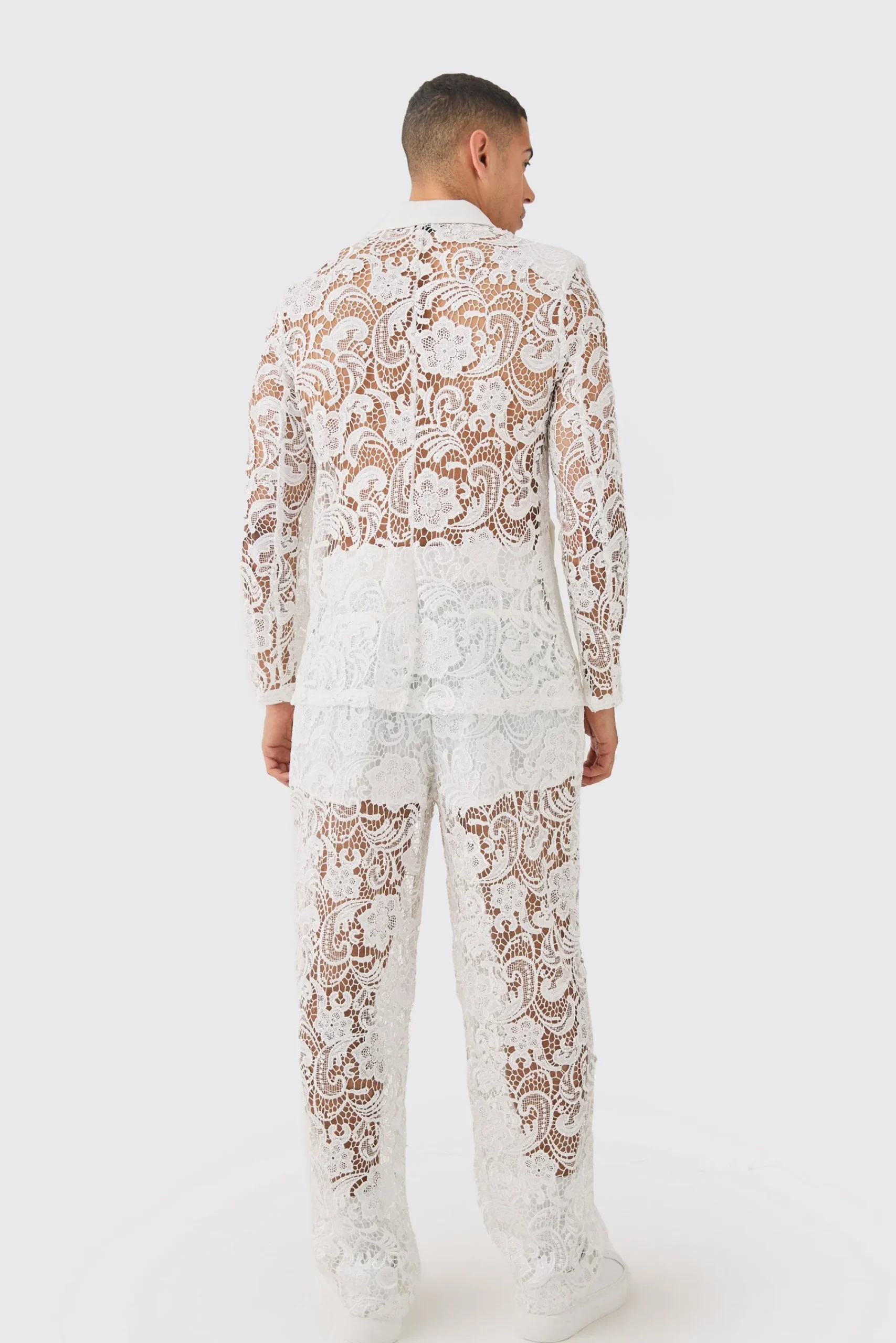 boohooMAN Relaxed Fit Lace Suit Trouser | UK| Suits & Tailoring