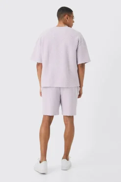 boohooMAN Relaxed Fit Mid Length Heavy Boucle Short | UK| Shorts