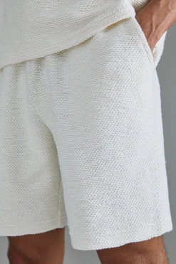 boohooMAN Relaxed Fit Mid Length Heavy Boucle Short | UK| Shorts