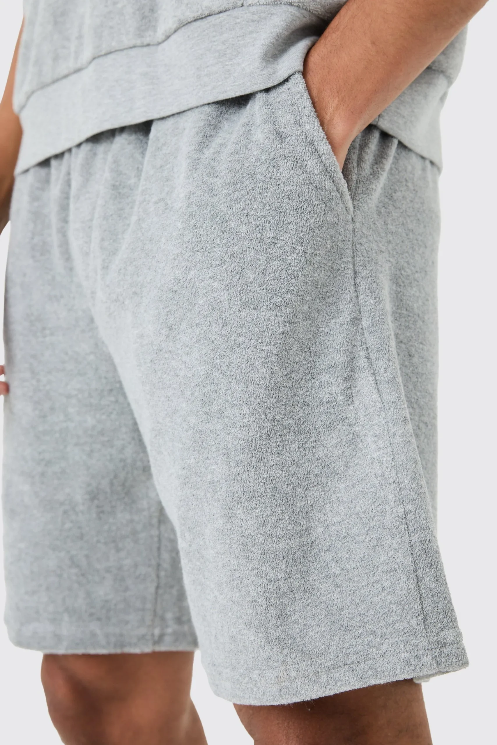 boohooMAN Relaxed Fit Mid Towelling Shorts | UK| Shorts