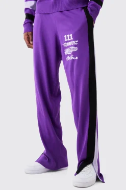 boohooMAN Relaxed Fit Moto Knitted Joggers | UK| Tracksuits