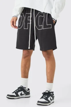 boohooMAN Relaxed Fit Ofcl Applique Short | UK| Shorts