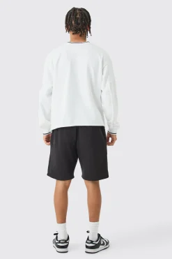 boohooMAN Relaxed Fit Ofcl Applique Short | UK| Shorts