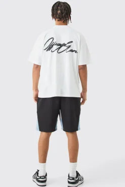 boohooMAN Relaxed Fit Paint Splatter Gusset Short | UK| Shorts