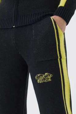 boohooMAN Relaxed Fit Pannel Knitted Jogger With Cuff | UK| Tracksuits