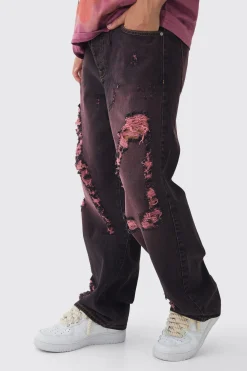 boohooMAN Relaxed Fit Tinted Distressed Jeans | UK| Jeans