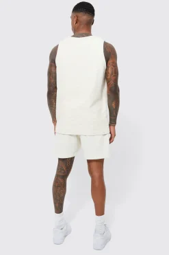 boohooMAN Relaxed Fit Popcorn Jacquard Short | UK| Shorts