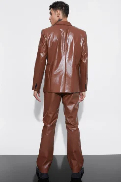 boohooMAN Relaxed Fit PU Suit | UK| Suits & Tailoring