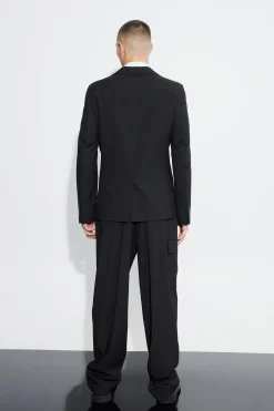 boohooMAN Relaxed Fit Tailored 3d Cargo Trouser | UK| Suits & Tailoring