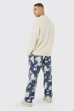 boohooMAN Relaxed Fit Tapestry Trouser | UK| Trousers|Cargos