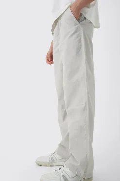 boohooMAN Relaxed Fit Textured Ripstop Trousers | UK| Trousers