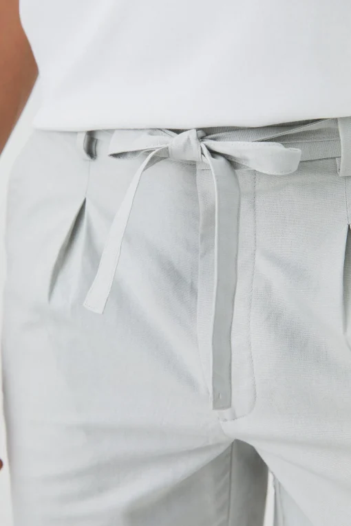 boohooMAN Relaxed Fit Tie Waistband Tailored Linen Shorts In | UK| Suits & Tailoring|Shorts