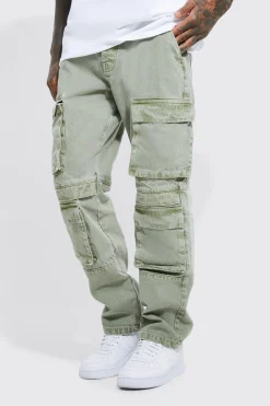 boohooMAN Relaxed Fit Washed Multi Pocket Cargo Jeans | UK| Trousers|Jeans
