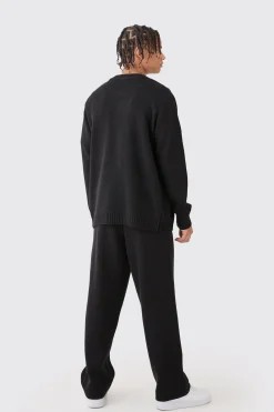 boohooMAN Relaxed Knitted Trouser | UK| Trousers|Knitwear